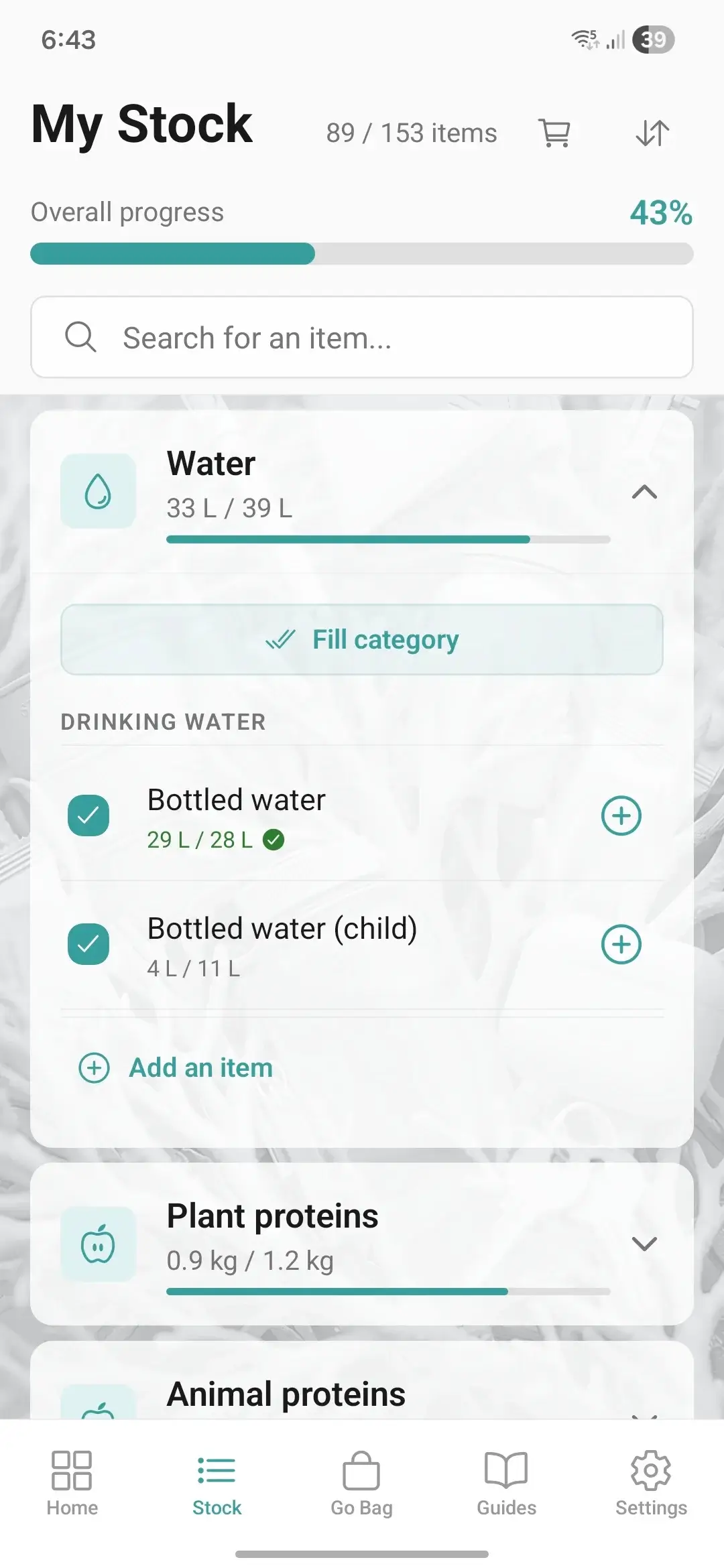 Resilyo home stock categories